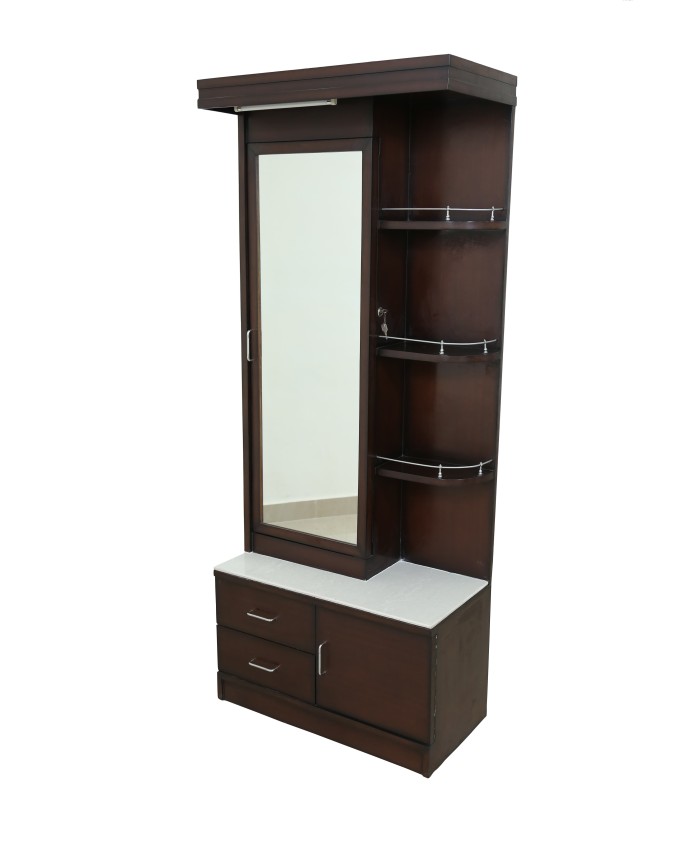 Espresso Dressing Table With Sliding Door